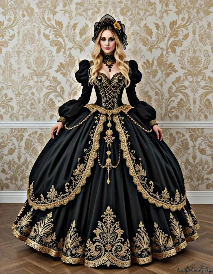 black gold metallic dress Ethereal Unicorn Celestial gown – KF COUTURE BOUTIQUE