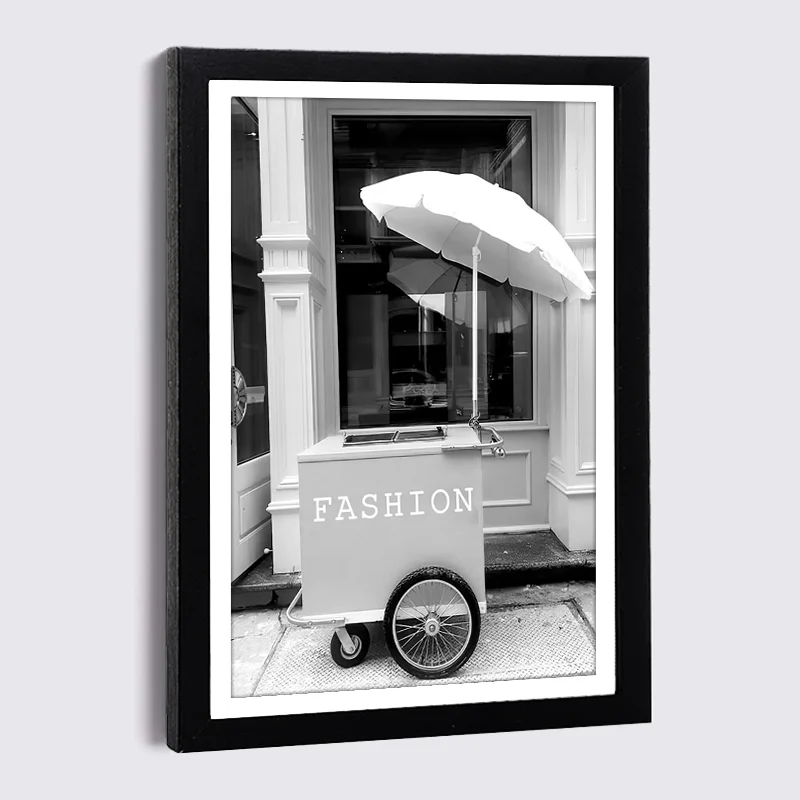 

Nordic trolley Canvas Painting Photo Frames5" 7" 8"Black Picture Frame Modern Art Luxury Photo Wall Home Decor Wooden Frame