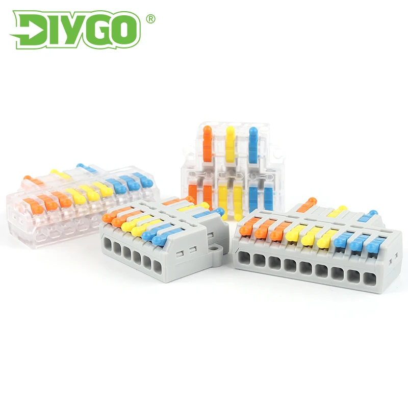 Fai Da Te Go Quick Wire Connector Spl Connettori Per Cavi Di Cablaggio Universali Morsettiera Per Conduttore Push-In Splitter Elettrico A Luce Led