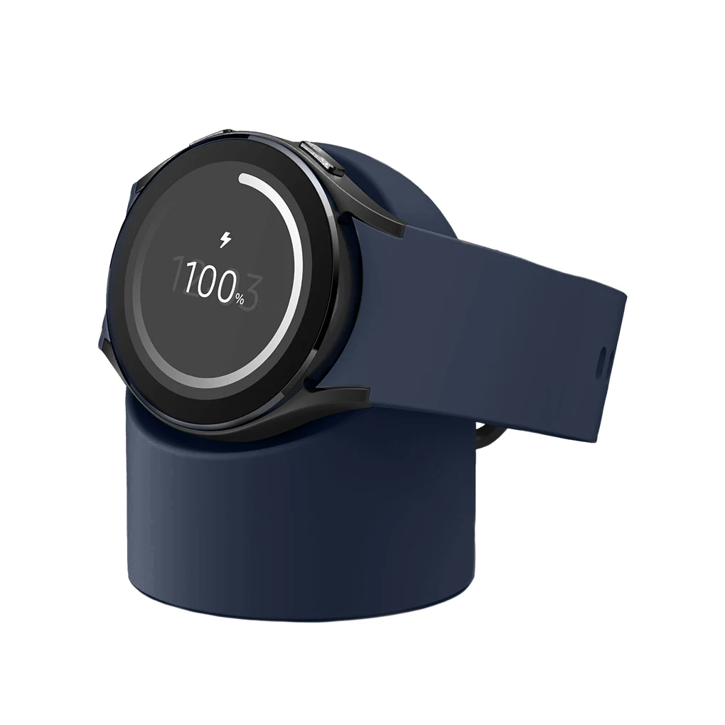 

Optimal Viewing Angle Silicone Watch Charging Stand Precise Cut Out Silicone Watch Charging Bracket creamy white