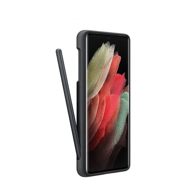 Case Original Silicone Case With Built-in Stylus S Pen For Samsung Galaxy S21 Ultra Stylus Mobile Phone S21 Ultras Pen