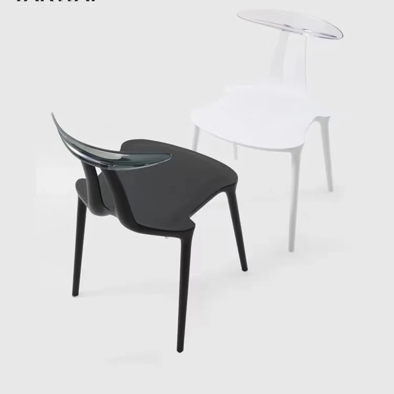 

Kitchen Outdoor Dining Chair Plastic Minimalist Design Relax Ergonomic Dining Chairs Transparent Sillas Comedor Furniture BL50CY