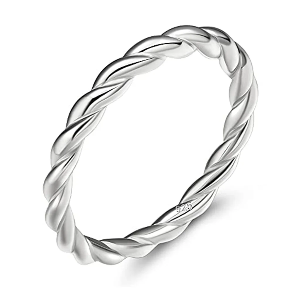 Trumium 925 Sterling Silver Ring Celtic Knot Simple Criss Cross