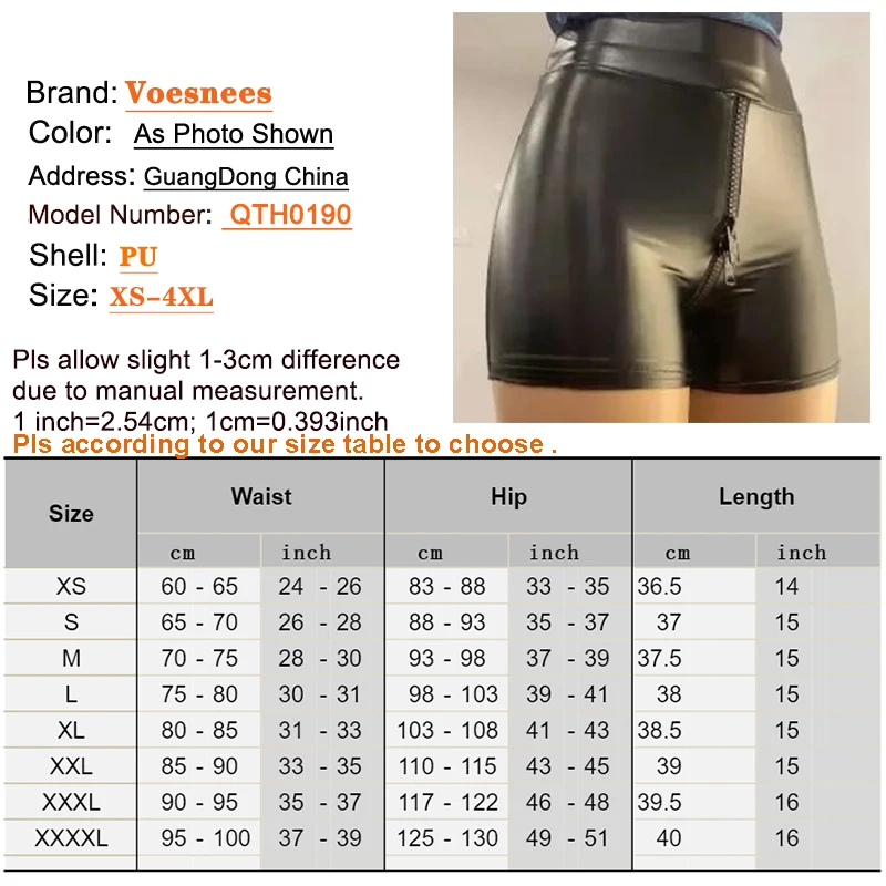 High Stretch Matte Tight Pants Large Size Open Crotch Shorts Pants Women Exotic Bodycon Trousers Wetlook Slim Custom Zipper 6