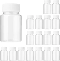 10Pcs 15ml/20ml/30ml/50ml/100ml Refillable Seal Bottles Vials Reagent store Container Plastic Screw cap 1