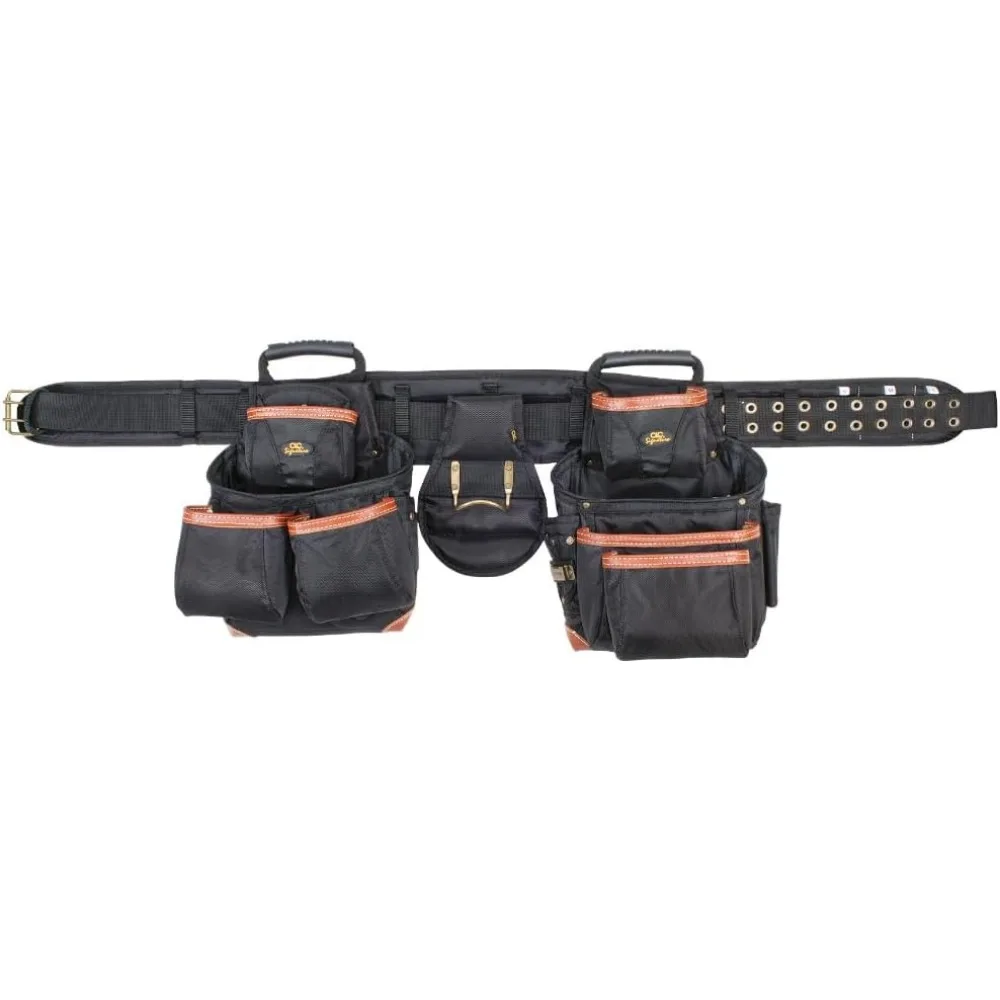 CLC 51452 4 Piece Top Of The Line Pro Framer's Tool Belt, Black,brown, 29"–46" 3