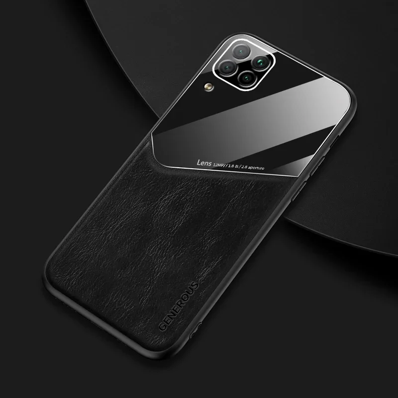 Shockproof Magnetic Leather Car Holder Case with TPU Bumper