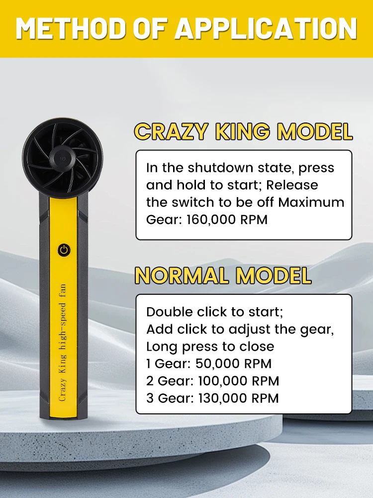 160000 RPM Blower Fan Brushless Motor Turbo Violent Fan Powerful Air Duster Computer Cleaning Electric Jet Blower 6