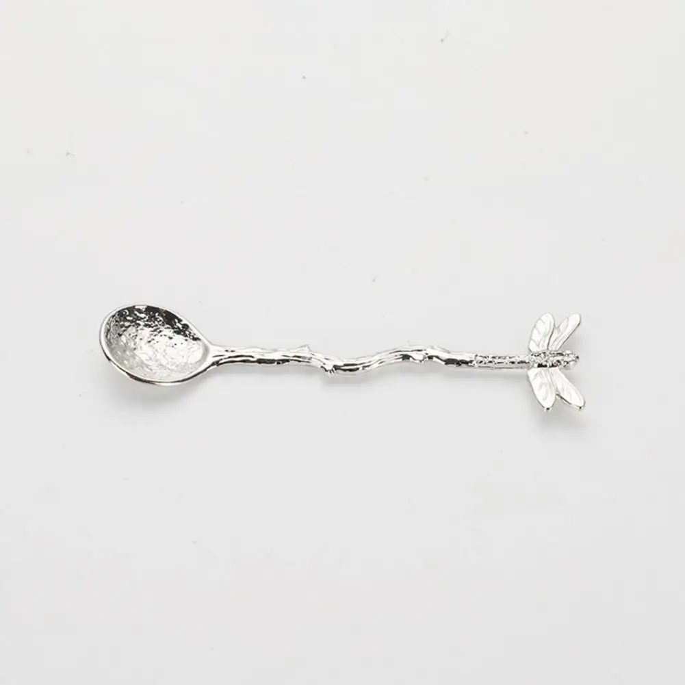 Delicate Coffee Spoon Vintage 5 Colors Dessert Spoon Dragonfly Star Branch Ice Cream