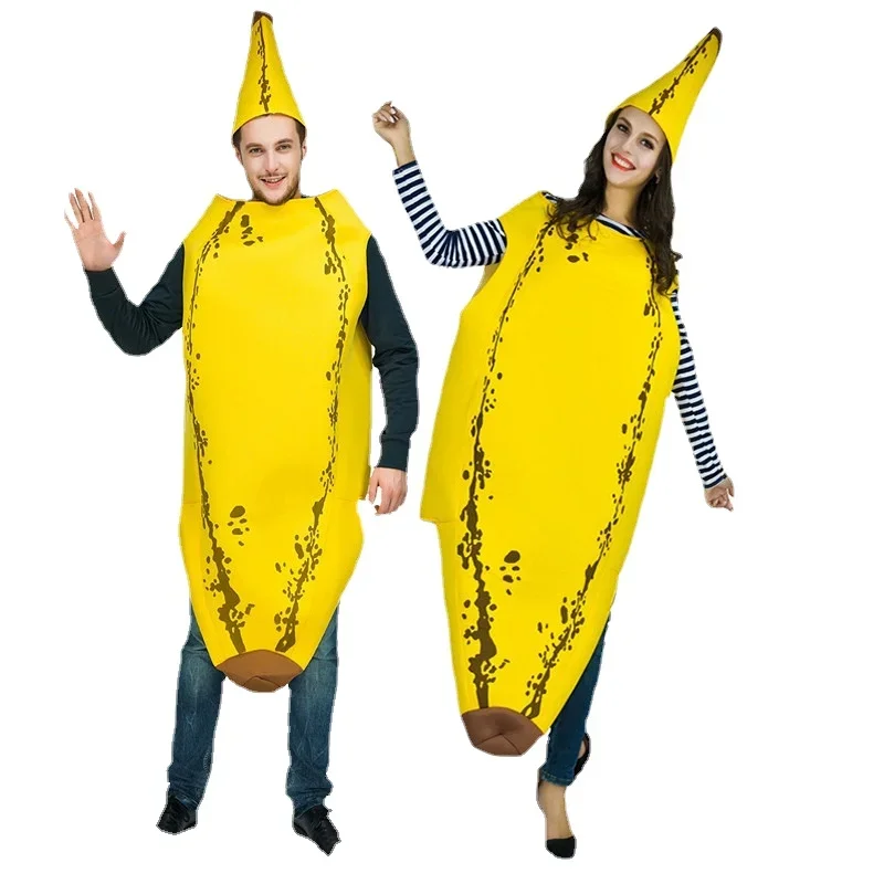 

New Christmas Unisex Costume Role Playing Adult Banana One Piece Role Playing Halloween Unisex Costume