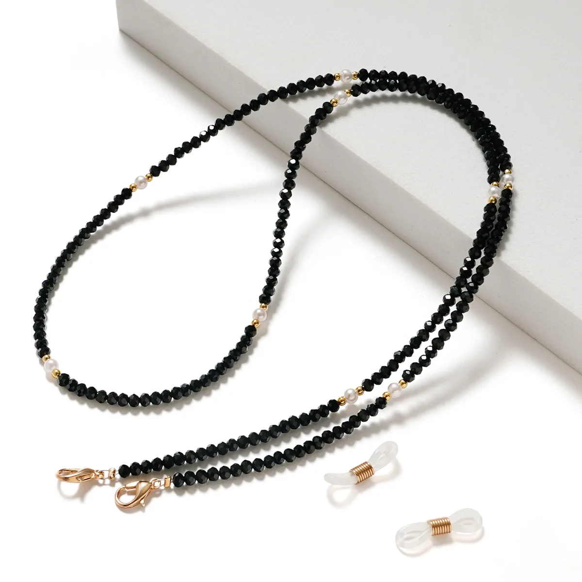 Catena Per Occhiali Con Perline Di Semi Beige Marrone - Foto 11