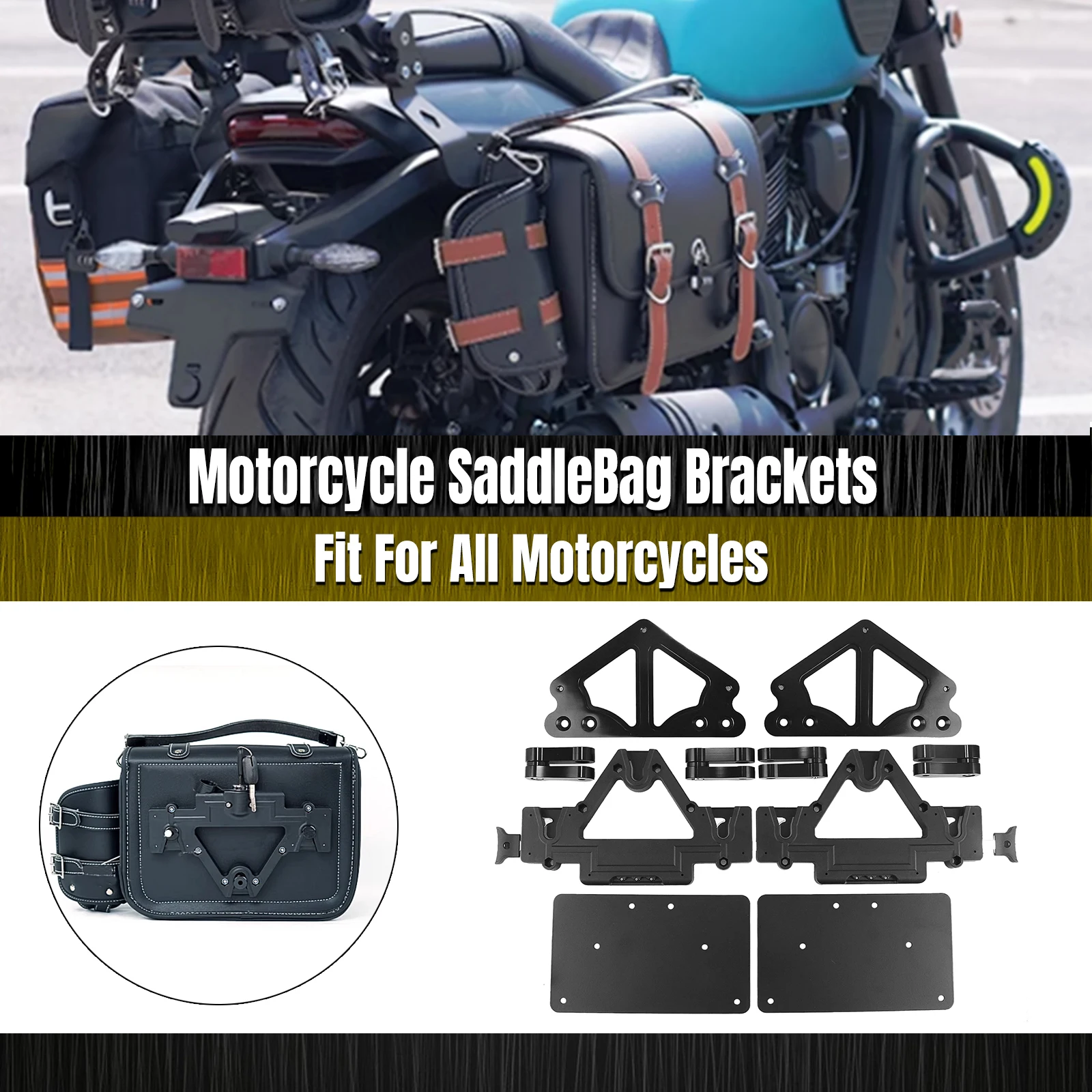 

Кронштейн для мотоциклетной сумки для Harley Davidson Softail Bad Boy / Blackline FXS/break/Cross Bones