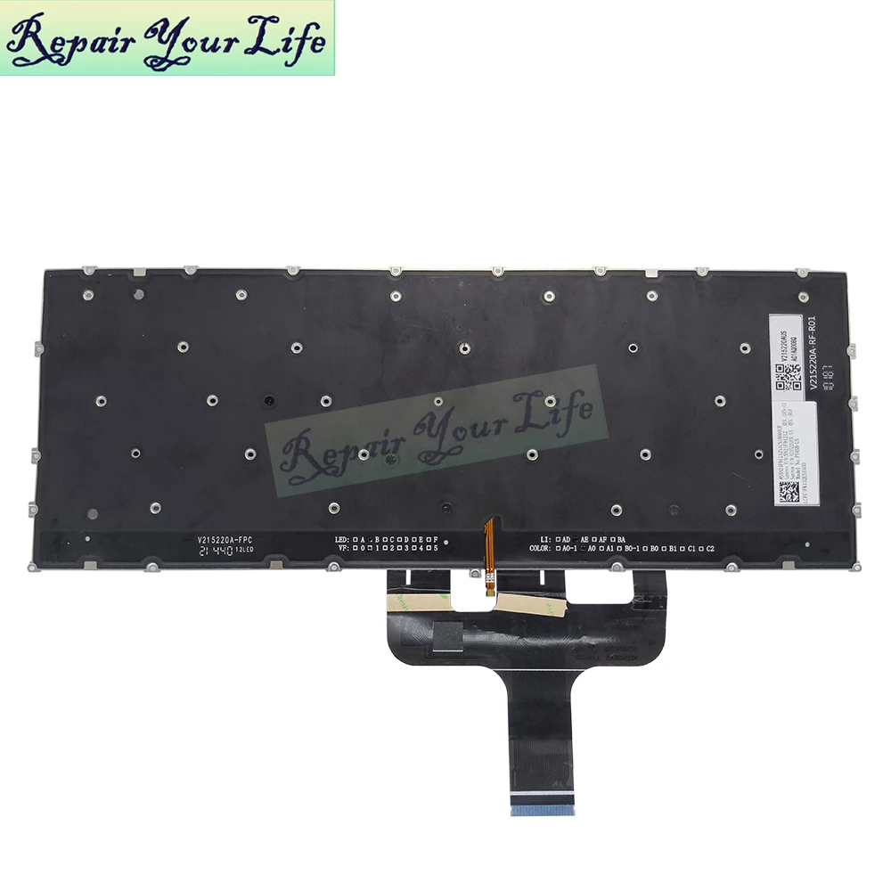 Teclado Retroiluminado dos Eua para Lenovo Lenovo Yoga 14ial7 14arb7 Yoga 14c Ial7 Notebook Pt4sb-us V215220as1 Sn21f91212 Sn21g96020 Novo - Imagem 5