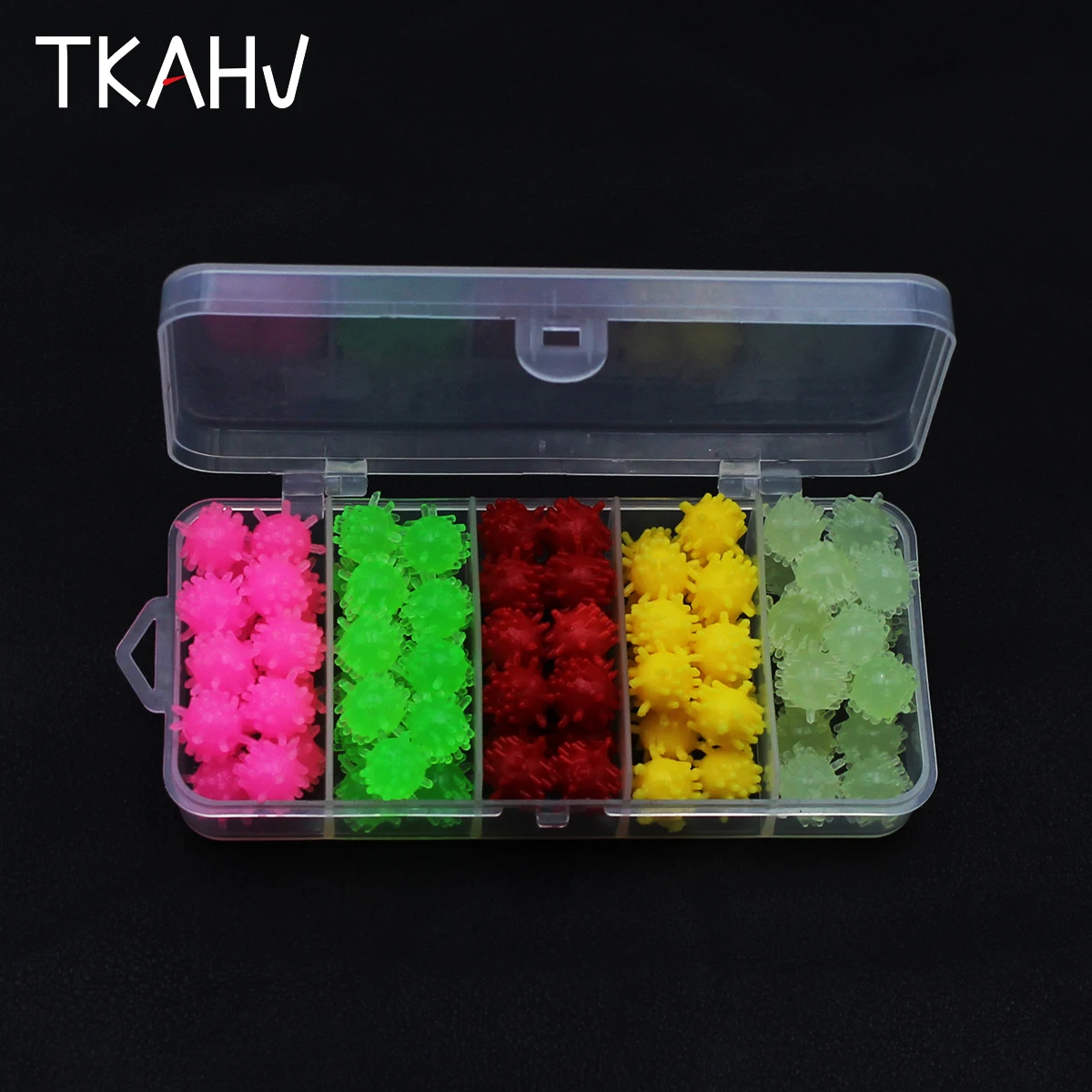 

TKAHV 100pcs/kit 1cm 0.5g Bead Bait Soft Bean Fishing Lure Silicone Grass Carp Bass Artificial Plastic Grub Corn Smell Swimbait