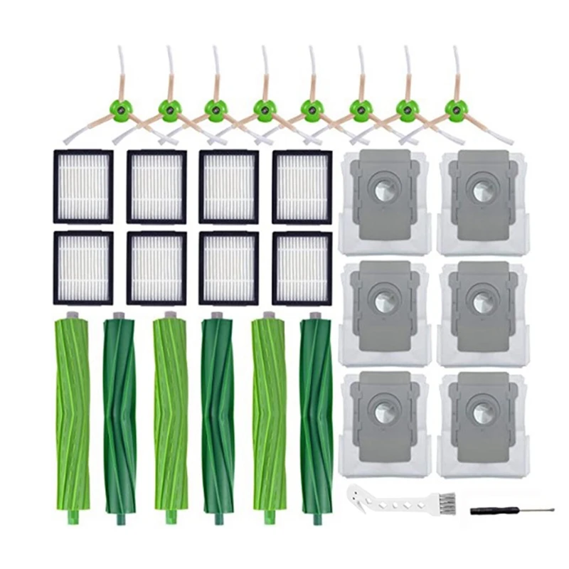 Promotion!30Pcs Replacement Kit Accessories for Irobot Roomba I7 I7+/I7 Plus E5 E6 E7 Vacuum Cleaner Brushes Filters Spare Parts |