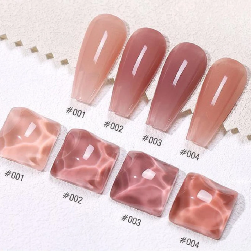 

4 Colors Nail Gel Polish 8ml Soak Off Uv Led Semi Permanent Pink Nude Varnish Gel for Manicure Nail Art Polish Gel DIY Lacquer