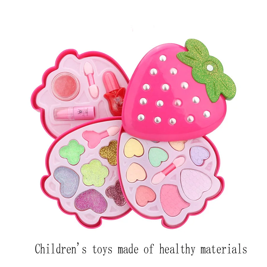 

Beauty Simulation Children's Toys Beauty Makeup Nail Polish Strawberry Pumpkin Makeup Box Cosmetics Girls Puzzle Game House Set