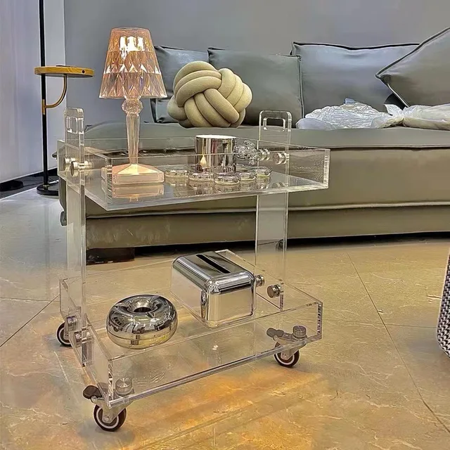 Akril Átlátszó Oldal Néhány Tároló Kocsi Állvány Kanapé Mozgatható Kis Apartman Egyszerű Sarok