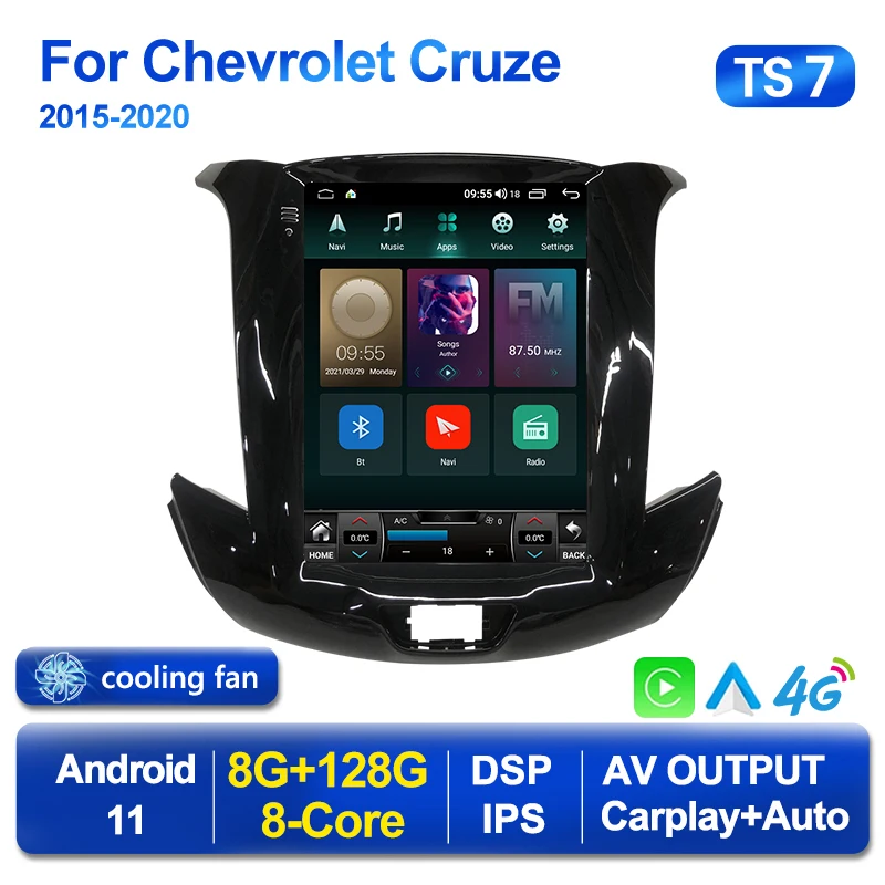Автомобильный мультимедийный проигрыватель MEKEDE для Chevrolet Cruze 2015-2020 г. В. с