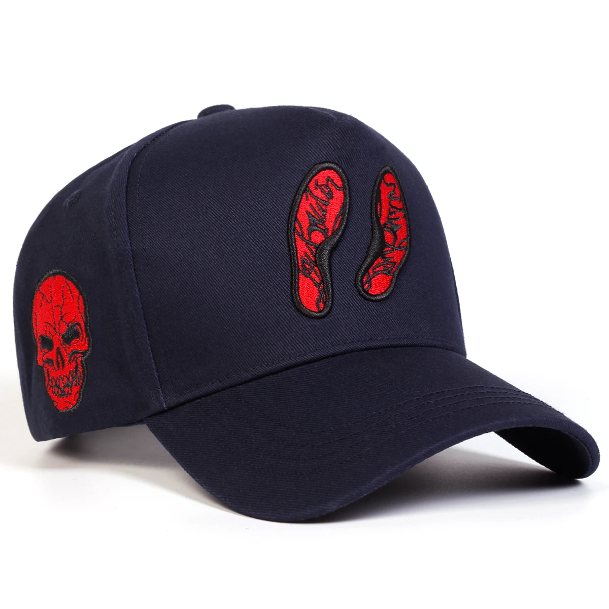 Unisex-Baseballmützen mit Fußabdruck-Stickerei, für Frühling und Herbst, für den Außenbereich, verstellbare Freizeithüte, Sonnenschutzhut, Sportkappe – Detail 7