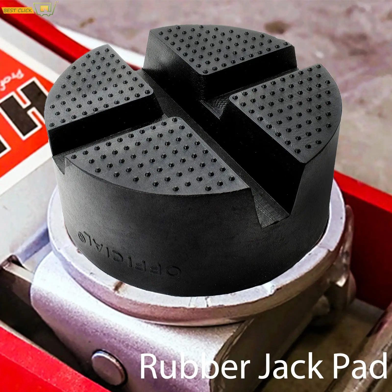 Car Universal X-Slot Jack Pad Rubber Frame Rail Adapter Protector For Pinch Weld Side Car Lifting Anti Slip Design 10x10x4.7cm 1