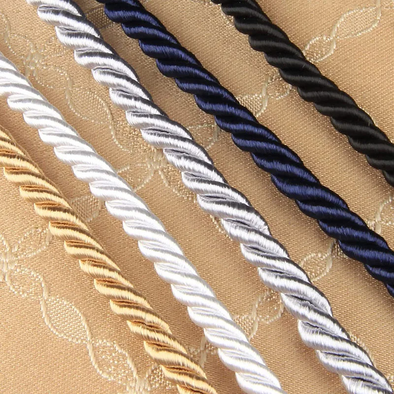 5mm 5/10YD Twisted Cord Rope Trim Craft Decorative Nylon Rope Handmade Cording for Sewing Crafts Upholstery Home D&eacute;cor nylon cord,nylon rope