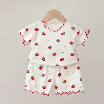 Strawberry Baby Pajama Set 1