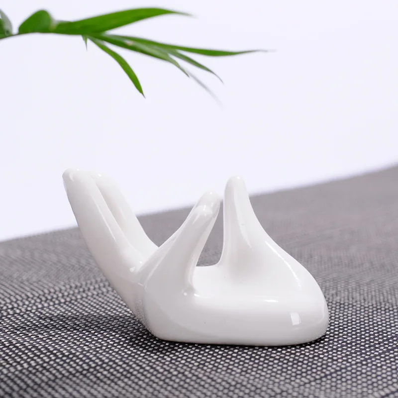 Ceramic Mini Hand Shaped Boiled Egg Cup Holder Leak Ceramic Guanyin Hand Rest Egg Placement Tool Rest Shelf Decoration egg boiler mold cup,egg cup holder