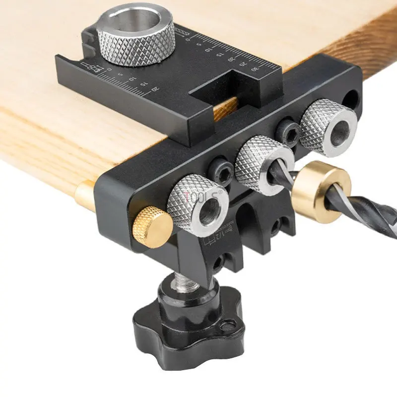 

Precision Jig Dowel Cam Jig 3 In 1 Dowelling Jig Master Kit Wood Hole Drilling Guide Woodworking Position for DIY Wood Working