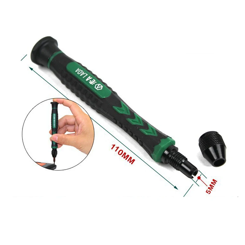 LAOA High Quality Aluminum Alloy Retractable handle 4mm Screwdriver Handle images - 6