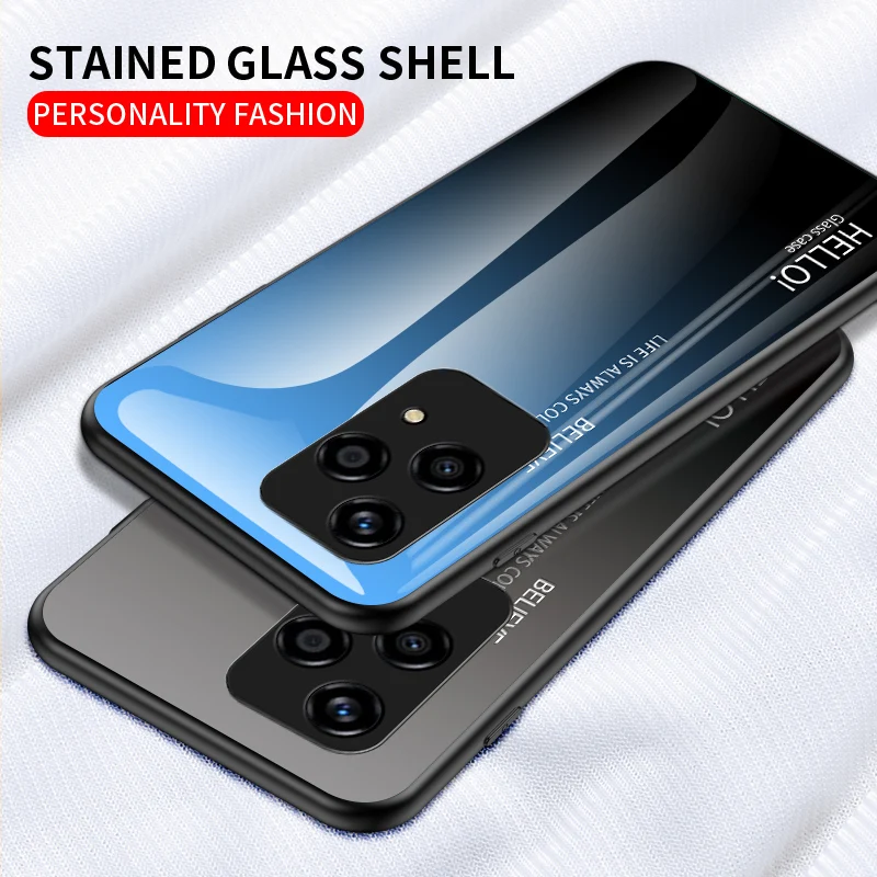 Gradient Tempered Glass Case - Colorful Protective Cover
