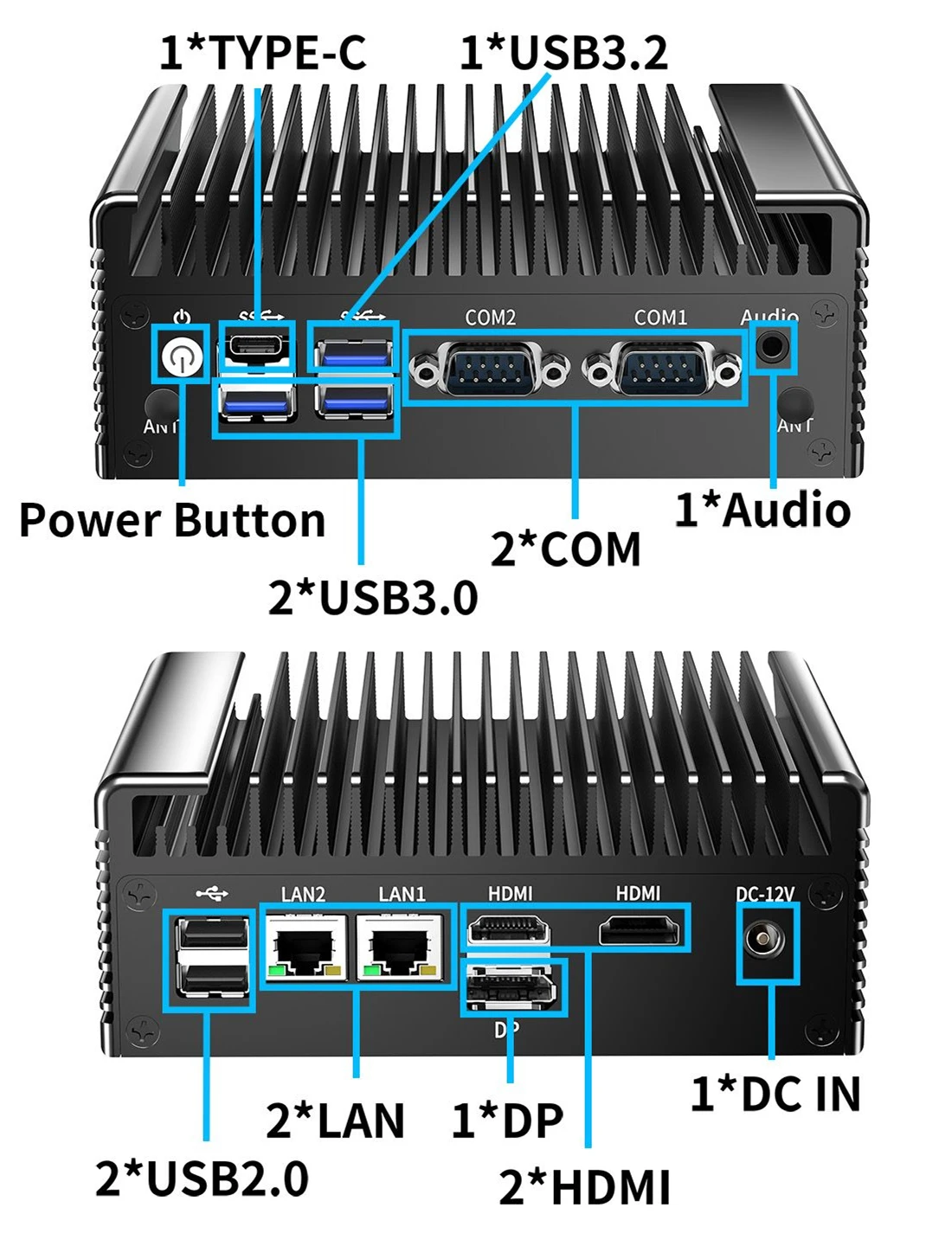 TOPTON N150 ミニPC Topton Intel N150 N100 Fanless Mini PC 2x2.5G Nics 2*COM NVMe DDR4