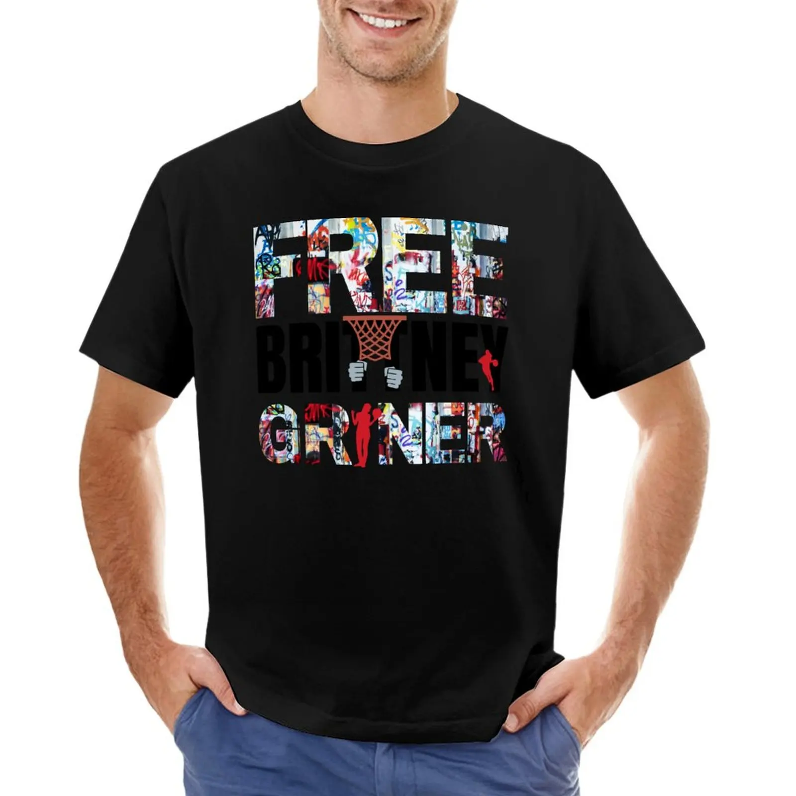 

Free Brittney Griner T-Shirt basketball graphic tees anime clothes graphic shirts mens clothes