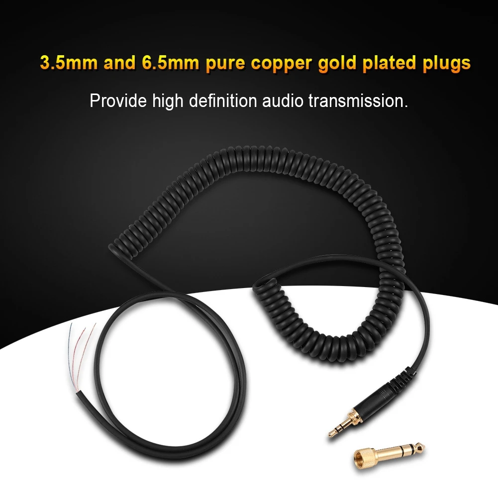 Audio Spring Wire Coil Cable For Beyerdynamic DT 770/ 770Pro/ 990/ 990Pro Earphones Headphones