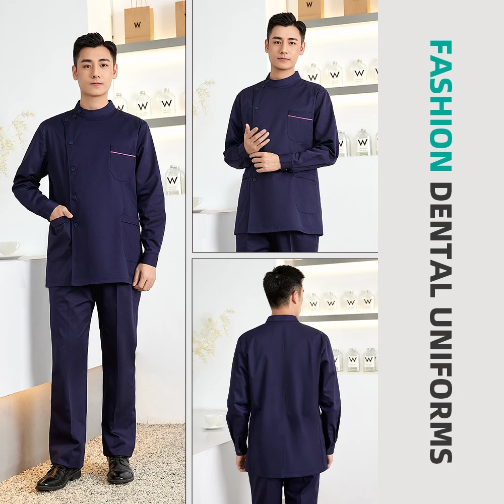 New Dental Nurse Uniforms female summer long/short sleeve male high-end oral hospital clinic dentist working clothes set