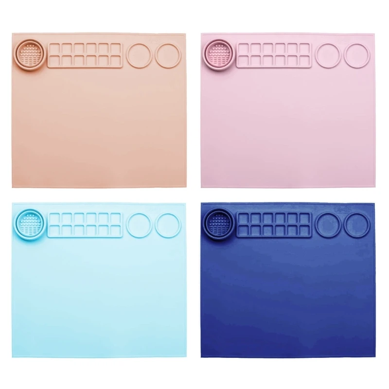 

Силиконовый коврик для рисования с канавками для акварельных палитр Easy Cleaning Pad