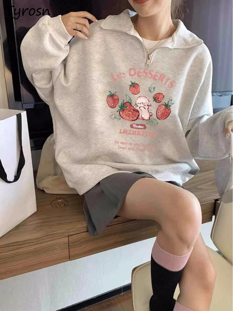

Женские толстовки без капюшона, милые свободные пуловеры с мультяшным принтом и надписью, универсальные модные повседневные Простые весенние удобные в Корейском стиле