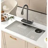 304 Stainless Steel Undermount Kitchen Sink with Cover Plate, Cup Washing, Single Bowl Mini Vegetable Basin for Island Bar 1