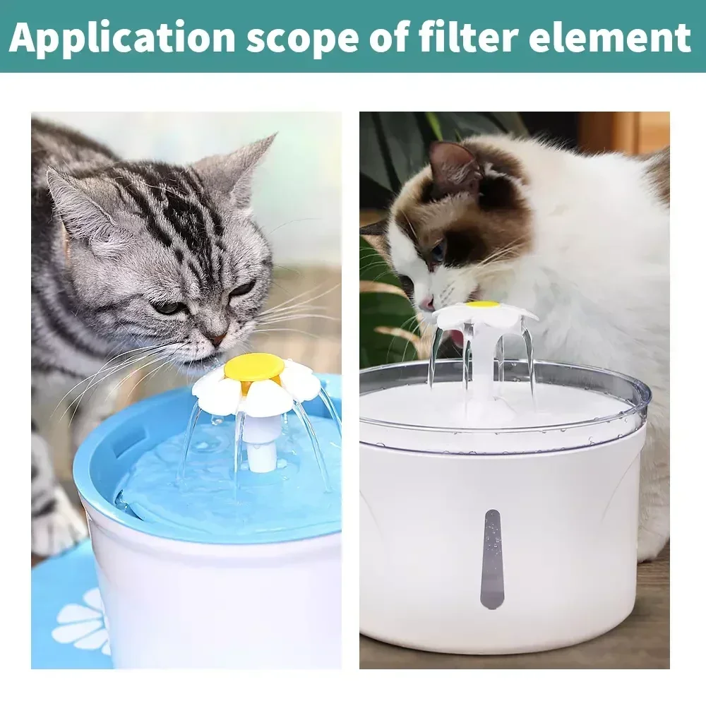 6/12PCS Pet Dog Cat Water Fountain Filters Flower Replacement Filter Drinking Pet Supplies Dog Accessories 4