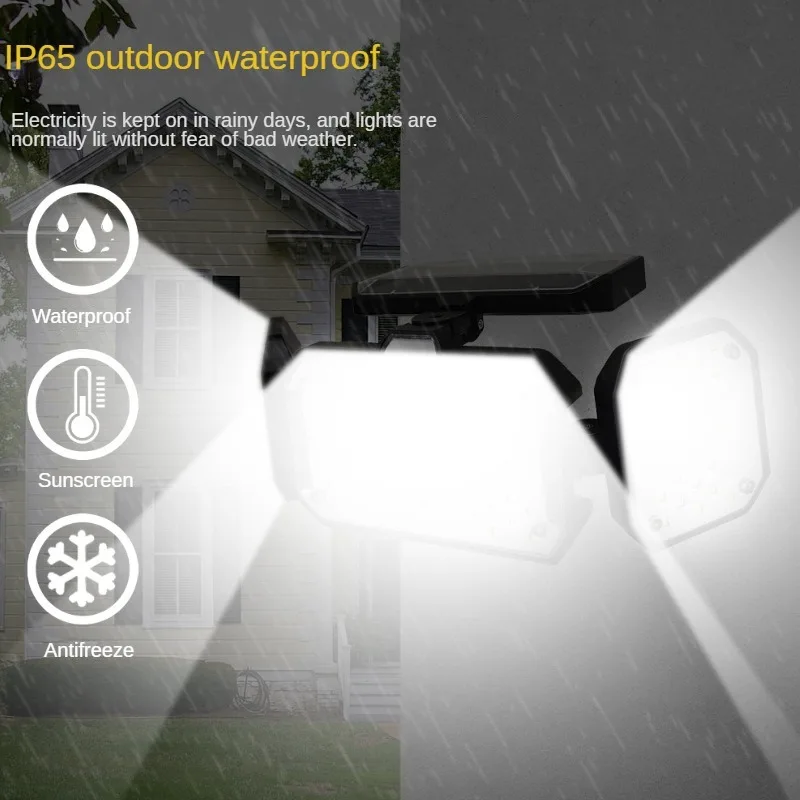 Description Picture 5 of itemSolar sensor light three head LED super bright waterproof courtyard outdoor rotating large capacity night emergency light