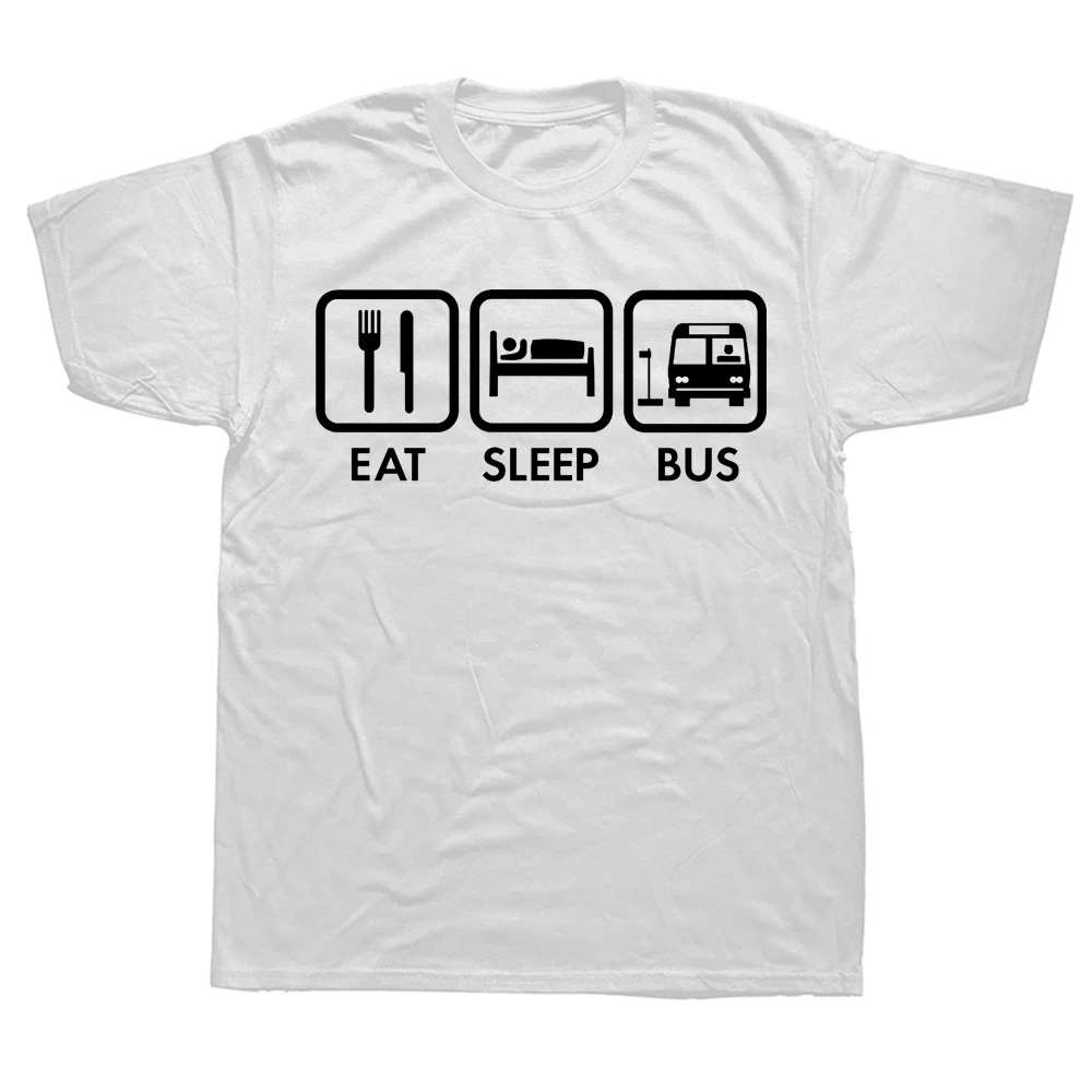 Nyhet Grym Äta Sova Busschaufför T-shirts Grafisk Streetwear Kortärmad Födelsedagspresenter Sommarstil T-shirt Herr_voghion.com