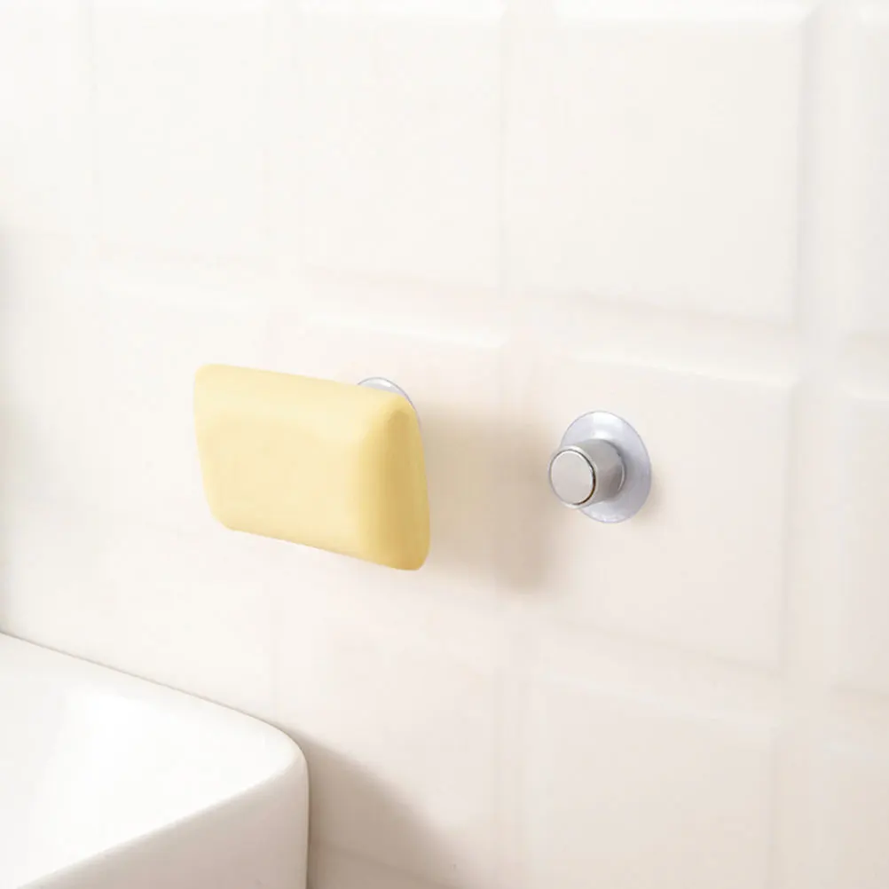 Soportes de jabón magnéticos para pared de baño, accesorios de ahorro de jabón para ducha, 2 juegos