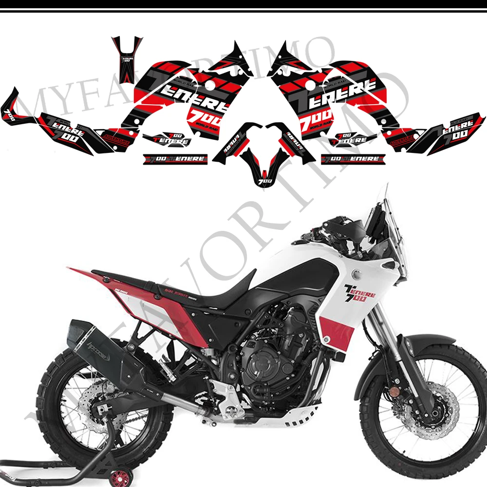 

Motorcycle Fuel Tank Stickers Pad FOR YAMAHA Tenere T700 XTZ 700 T7 Decal Set Kit Protector Trunk Luggage 2019 2020 2021