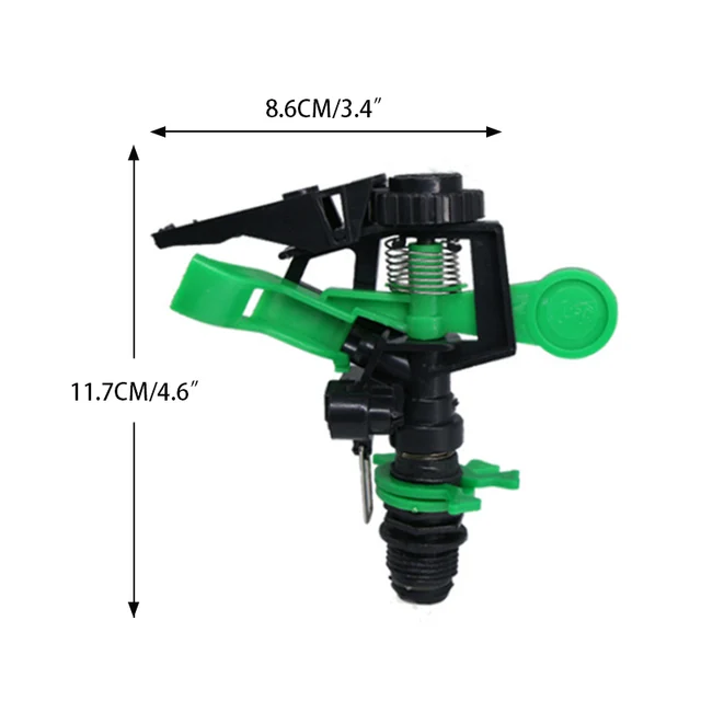 360 Szög Forgó Sprinkler 1/2 Hüvelykes Férfi Szál Mezőgazdasági Gyep Automatikus Öntözőkert Öntözési Otthoni Kerti Öntözés - Image 2
