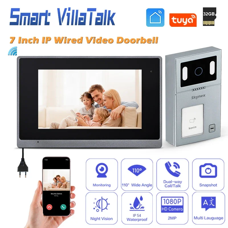 

Factory wholesale Operating Temperature-40℃~ +70℃ wifi code video smart home system door phone wifi ip65 wired doorbell home