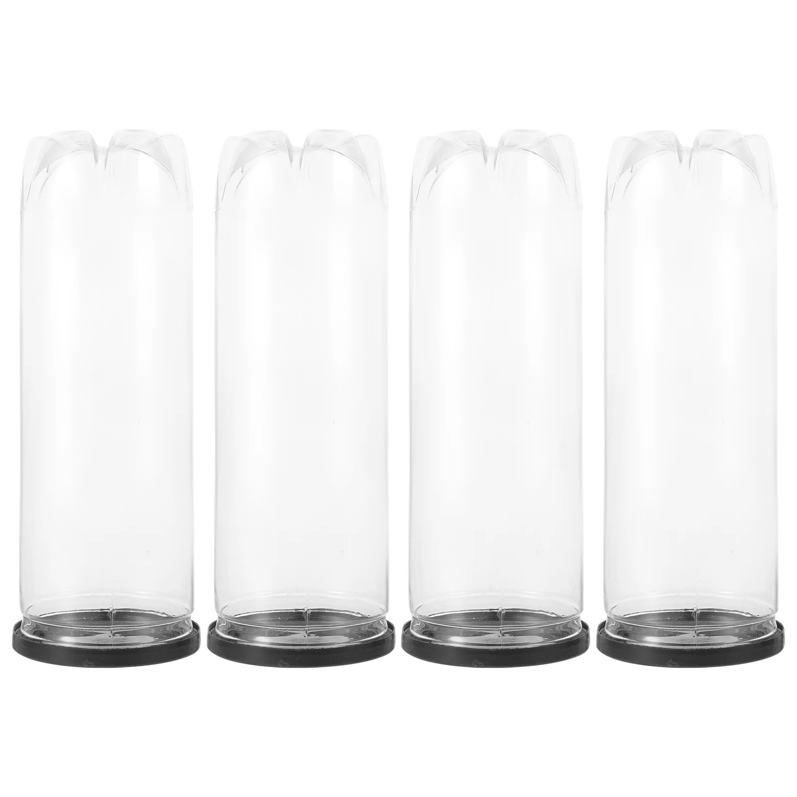 

4 Pcs Tennis Cylinder Holder with Cover Supply Ball Multi-function Balls Container Pvc Wear-resistant Organizer