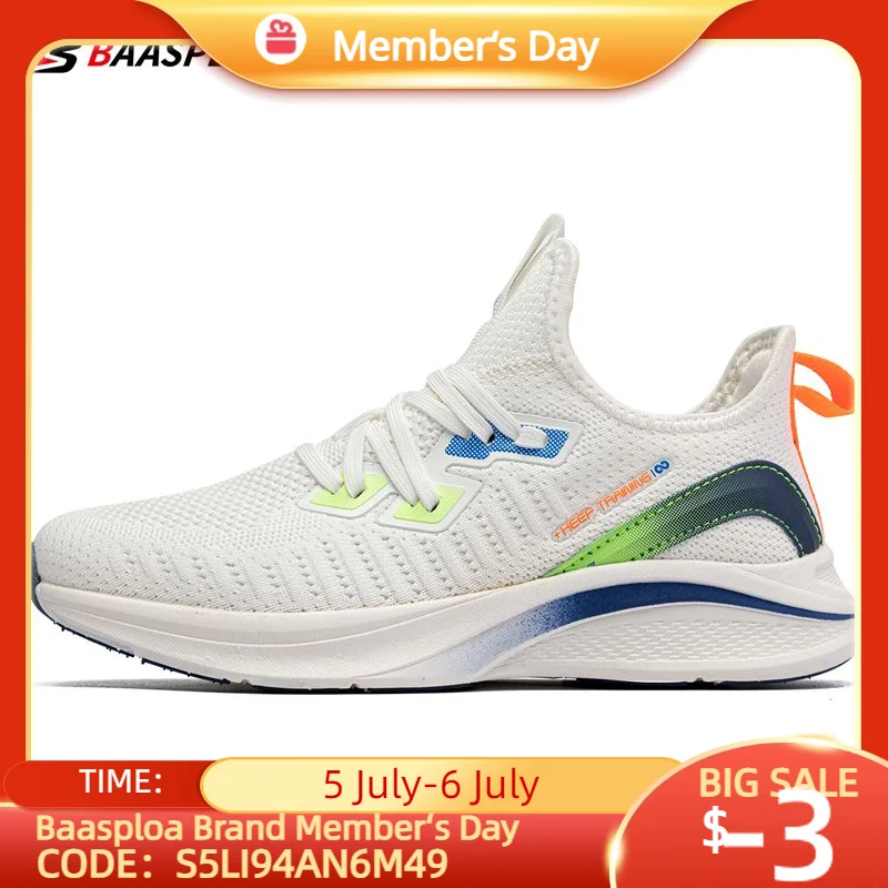  Baasploa Women Running Shoes Mesh Surface Breathable Comfortable Women's Non-slip Women\\'s Outdoor Sports Walking Tennis Shoes 