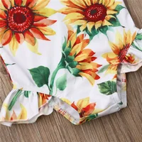 0-24m Baby Girls Bodysuit Swimsuits Sunflower Print One_Piece Swimming Suits For Infant Girls 4