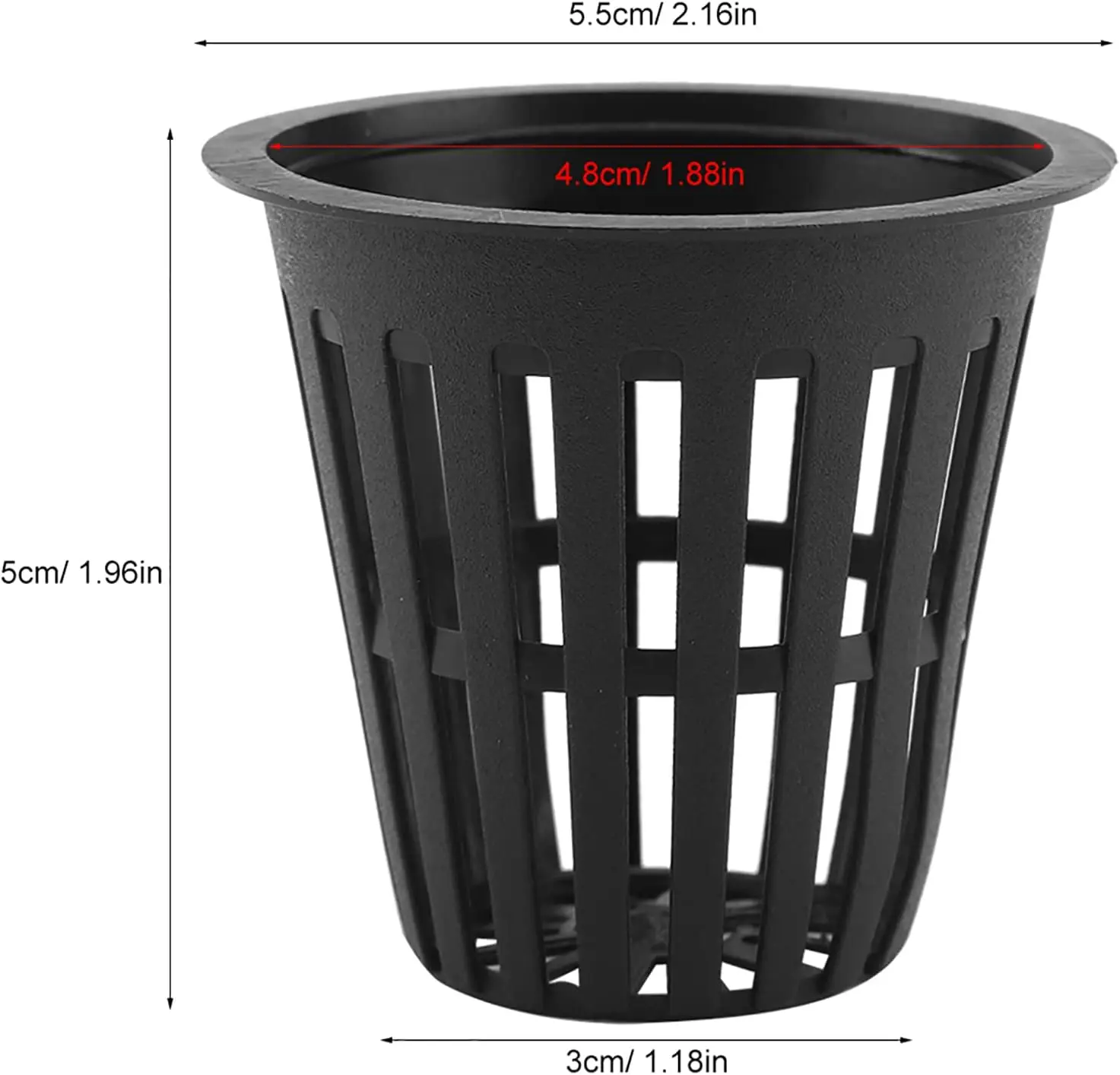 10pcs Replacement Grow Baskets 2 Inch Hydroponic Basket Cup Durable Plastic Hydroponic Slotted Mesh Cups for Garden Hydroponics