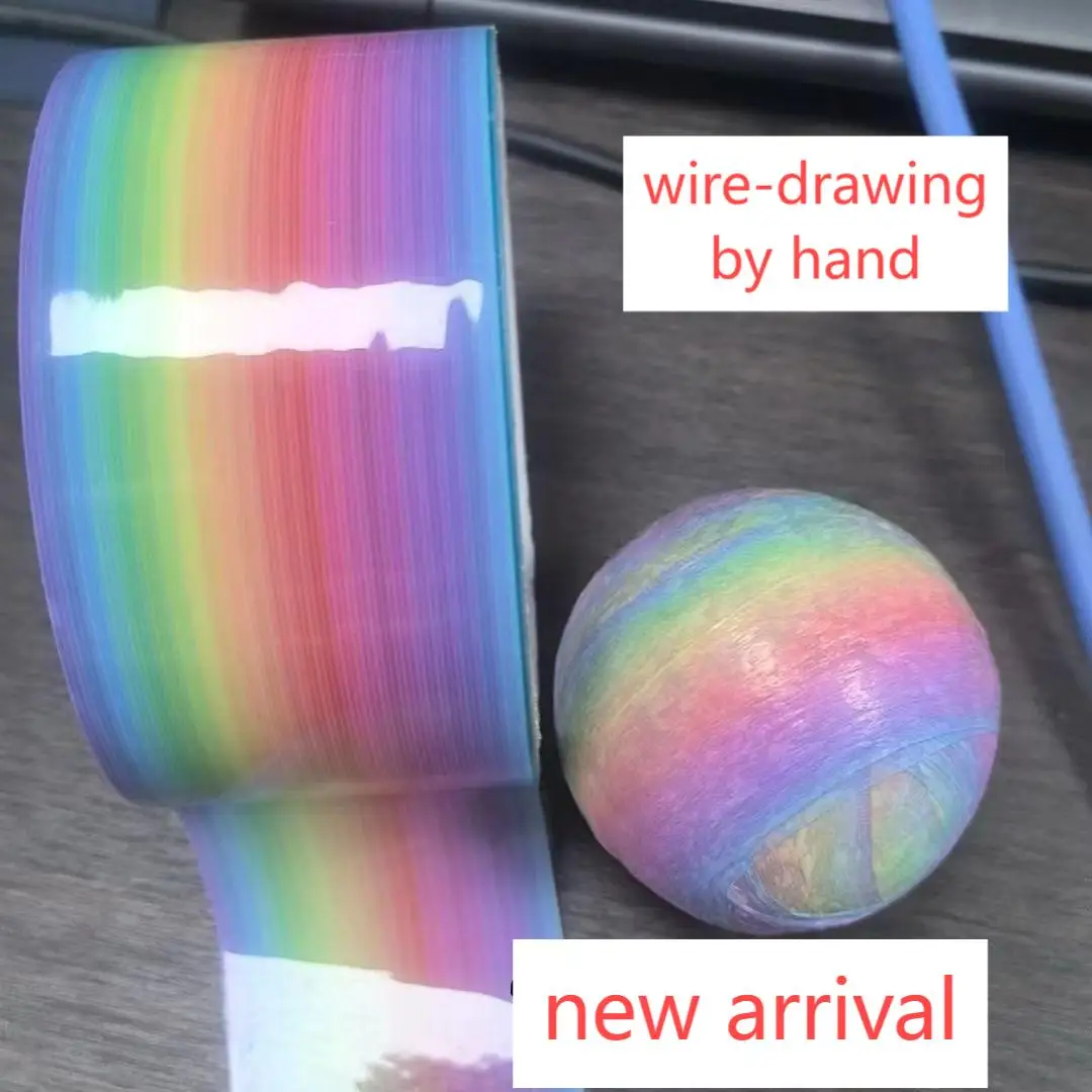 Rainbow Nano Tape Glue Pinch Music Blowing Gold Powder Toy Kid Shinny Set Students DIY Decompression Water Balloon Tape 2